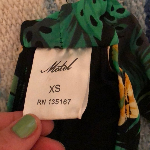 Motel rocks green palm print bikini bandeau top - Picture 2 of 2